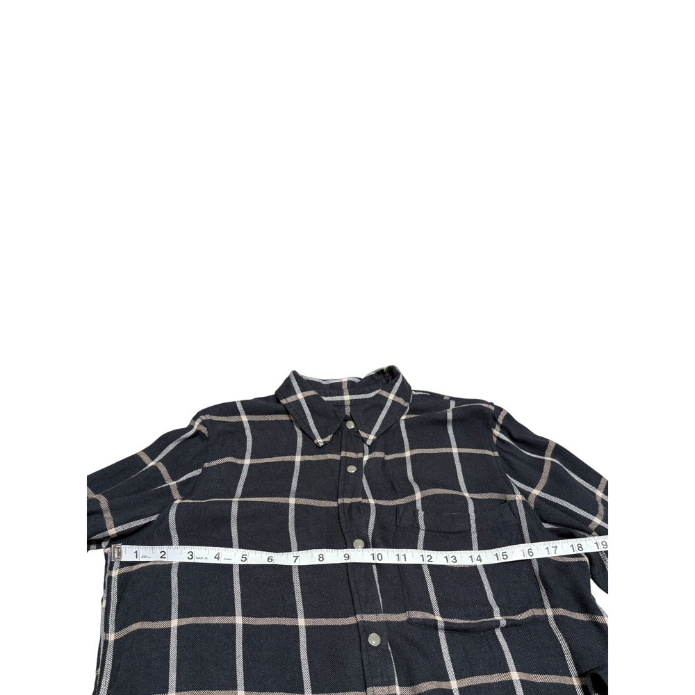 Rails Hunter Black Sand Birch Plaid Button Down Shirt Women's Small 100% Rayon - Picture 7 of 8